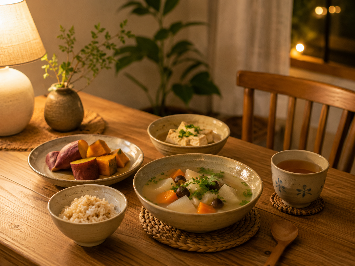 Bữa tối ấm giúp lắng nghe cơ thể theo Dinh Dưỡng Cân Bằng