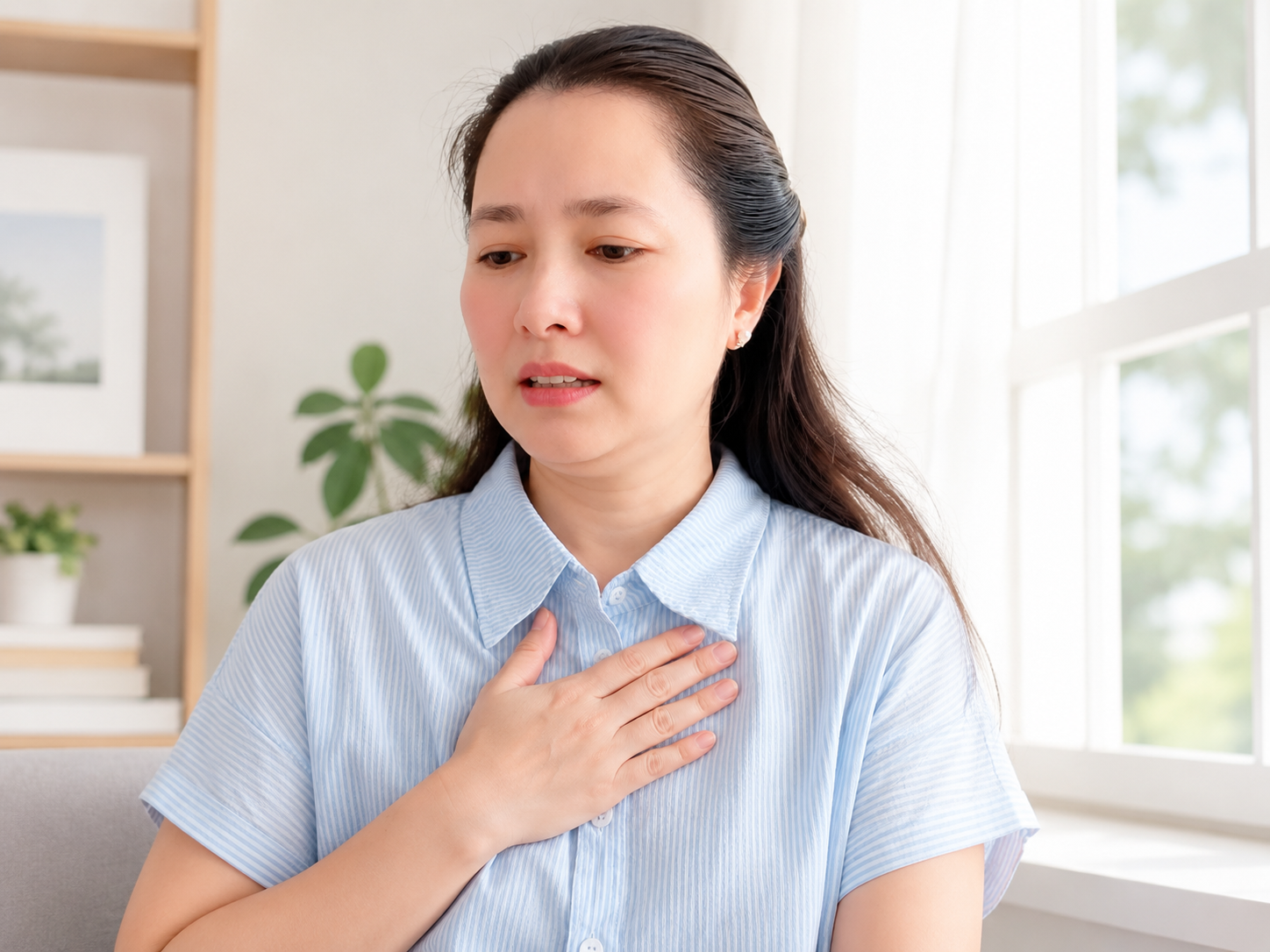 Tim mệt, hơi thở không thoáng sau khi ăn mặn cần quan sát cơ thể