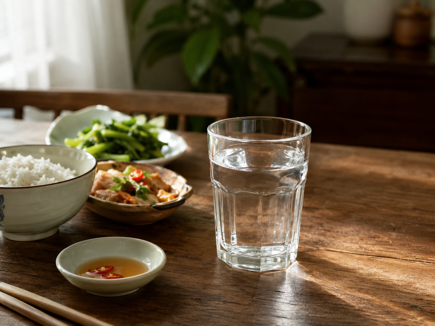 Uống nước sau bữa trưa để cơ thể nhẹ nhàng hơn