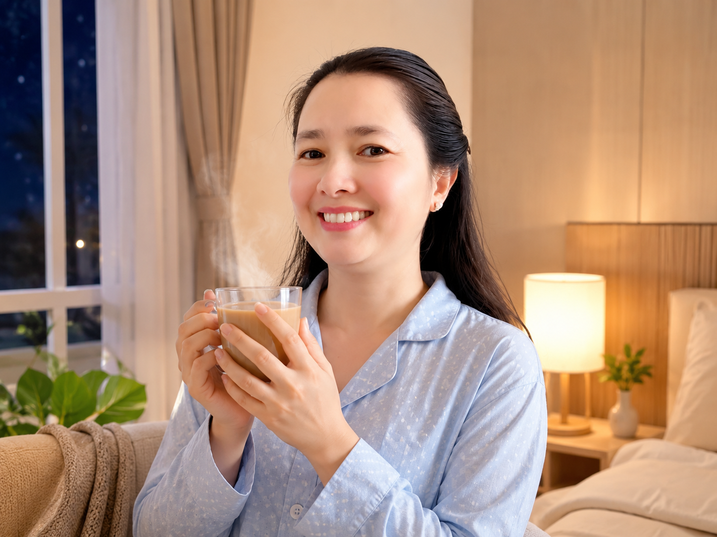 Bữa tối uống ly bột ngũ đậu thay cho trái cây buổi tối khi cơ thể lạnh