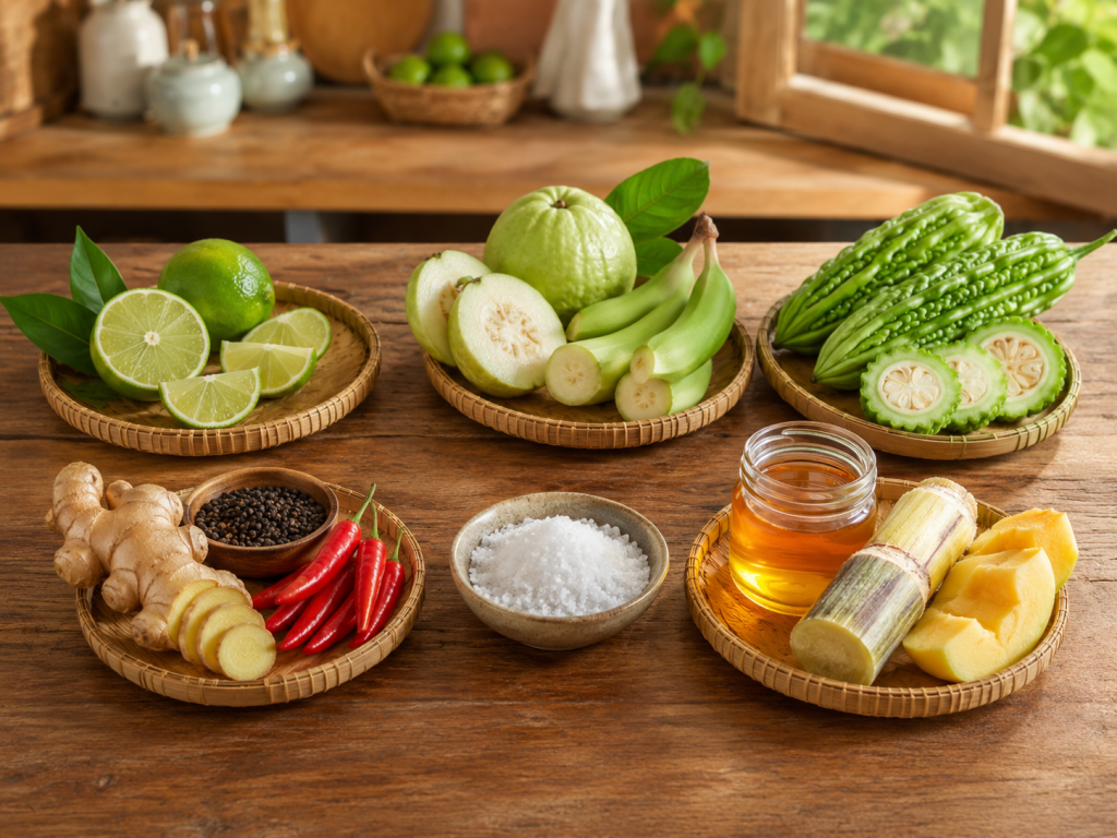 Lục vị trong Dinh Dưỡng Cân Bằng gồm chua chát đắng cay mặn ngọt